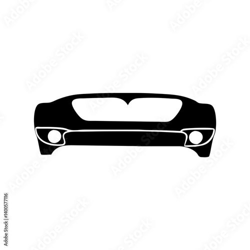 retro bumper icon, retro bumper silhouette vector illustration-simple silhouette illustration of retro bumper, perfect for retro bumper logos and icons