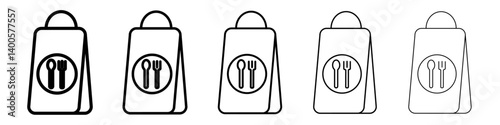 Take away food icon Symbol mark in Outline style