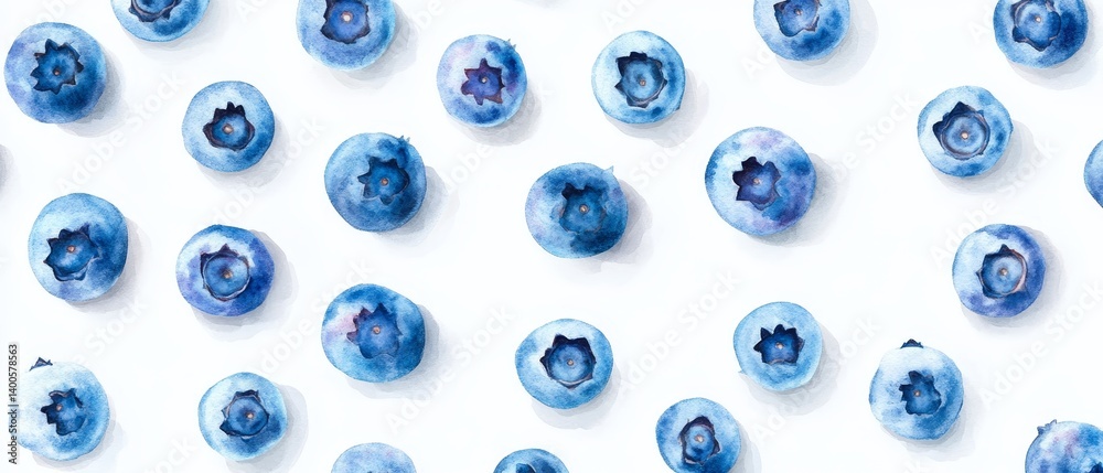 A blueberry painting with many blueberries in a row A blueberry painting with many blueberries in a row