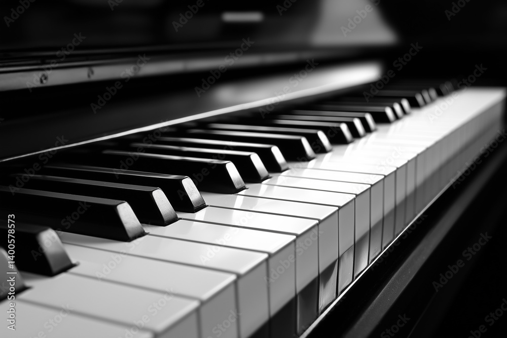 Black and white piano keys arranged elegantly in a close-up view showcasing musical craftsmanship and detail Black and white piano keys arranged elegantly in a close-up view showcasing musical craftsmanship and detail