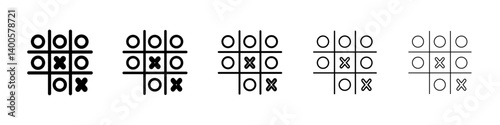 Tic tac toe icon Symbol mark in Outline style
