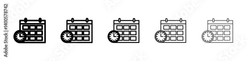 Time frame concept icon Symbol mark in Outline style