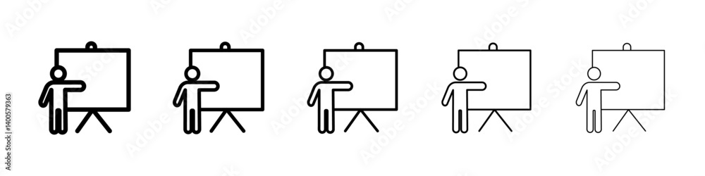 Training icon Symbol mark in Outline style Training icon Symbol mark in Outline style