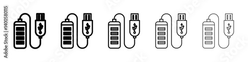 USB hub icon Symbol mark in Outline style