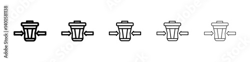 Waste reduction icon Symbol mark in Outline style