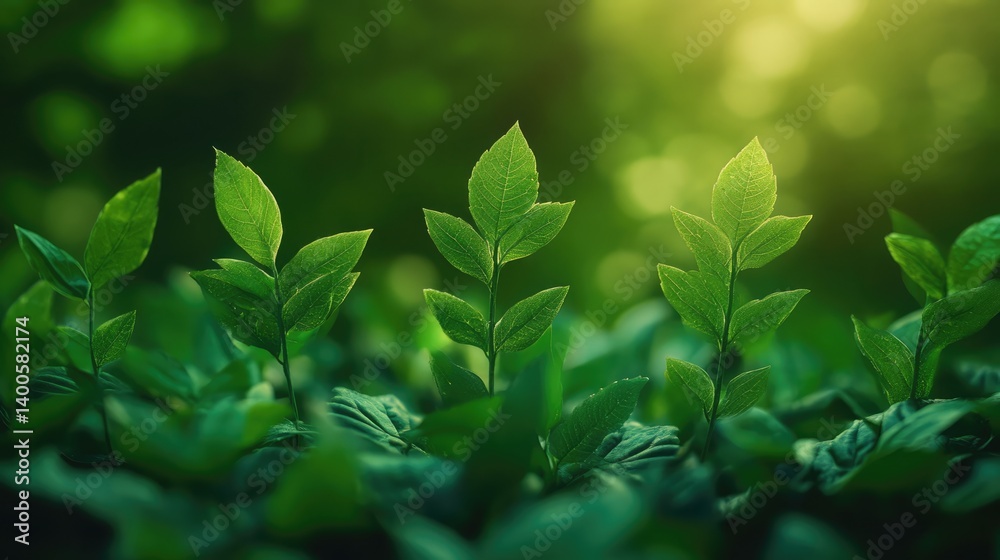 Green leaves background with three upward-pointing arrows also composed of leaves Green leaves background with three upward-pointing arrows also composed of leaves