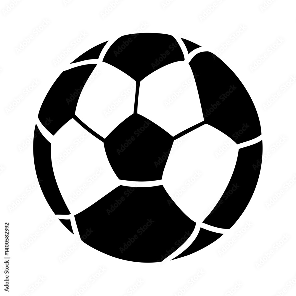 Obraz premium soccer ball icon, soccer ball silhouette vector illustration-simple silhouette illustration of soccer ball, perfect for soccer ball logos and icons
