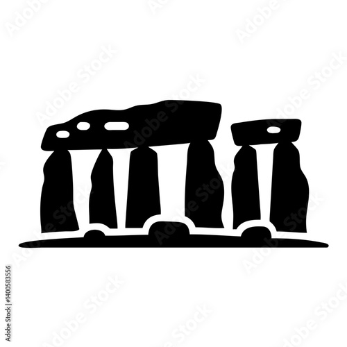 stonehenge icon, stonehenge silhouette vector illustration-simple silhouette illustration of stonehenge, perfect for stonehenge logos and icons