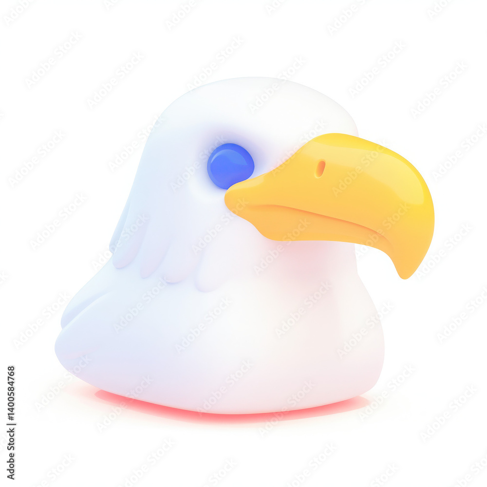 Fototapeta premium Cute cartoon bird illustration with vibrant colors.