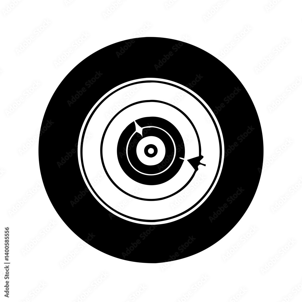 target icon icon, target icon silhouette vector illustration-simple silhouette illustration of target icon, perfect for target icon logos and icons