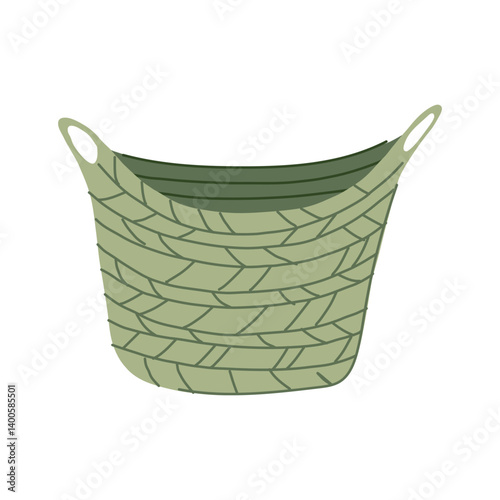 crate basket for storage cartoon vector illustration