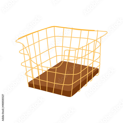 tote basket for storage cartoon vector illustration