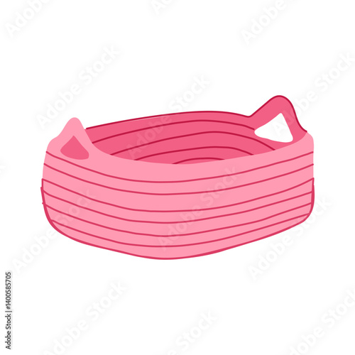 case basket for storage cartoon vector illustration