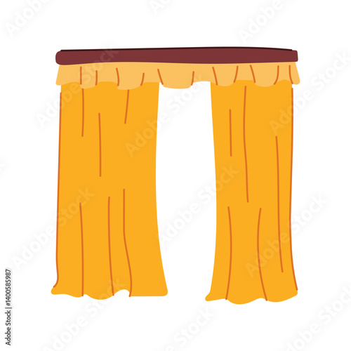 thermal blackout curtains cartoon vector illustration