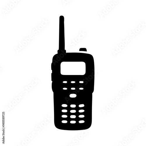walkie talkie icon, walkie talkie silhouette vector illustration-simple silhouette illustration of walkie talkie, perfect for walkie talkie logos and icons