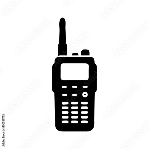 walkie talkie icon, walkie talkie silhouette vector illustration-simple silhouette illustration of walkie talkie, perfect for walkie talkie logos and icons