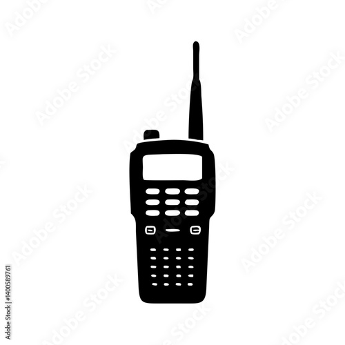 walkie talkie icon, walkie talkie silhouette vector illustration-simple silhouette illustration of walkie talkie, perfect for walkie talkie logos and icons