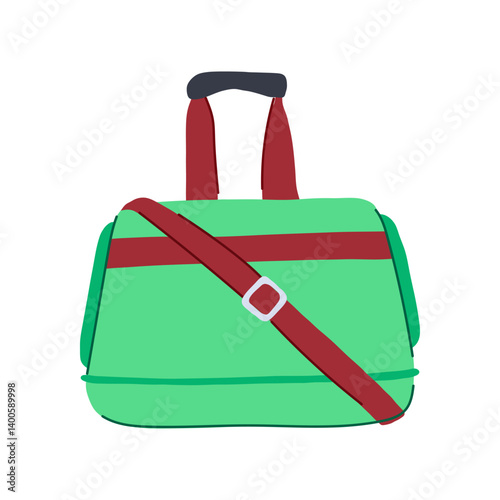 luggage duffel bag cartoon vector illustration