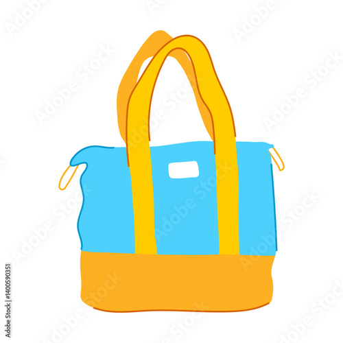 durable duffel bag cartoon vector illustration