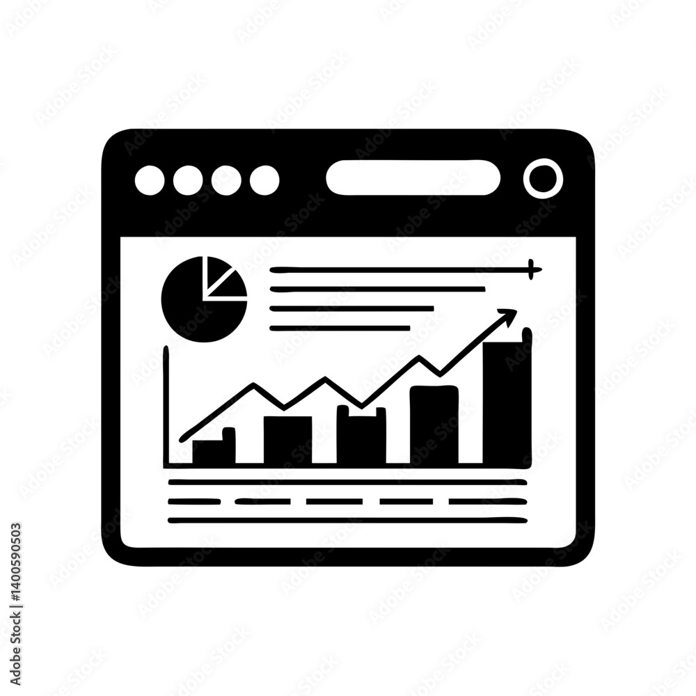 website traffic icon, website traffic silhouette vector illustration-simple silhouette illustration of website traffic, perfect for website traffic logos and icons