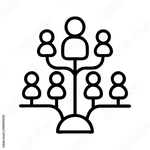 Family tree diagram genealogy lineage chart ancestral heritage pedigree relationship history icon