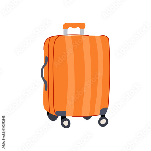 tsa hard shell suitcase cartoon vector illustration