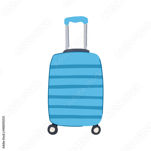 expandable hard shell suitcase cartoon vector illustration
