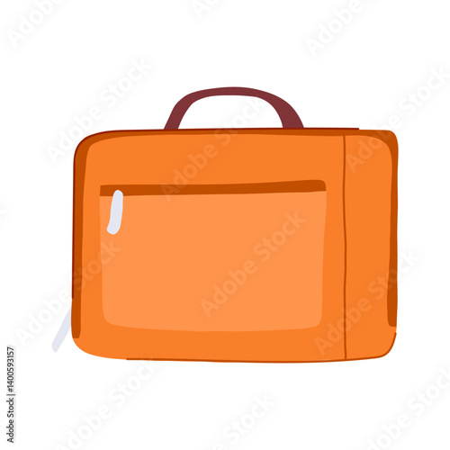 nylon laptop bag cartoon vector illustration