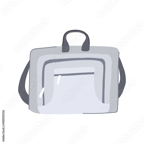 padded laptop bag cartoon vector illustration