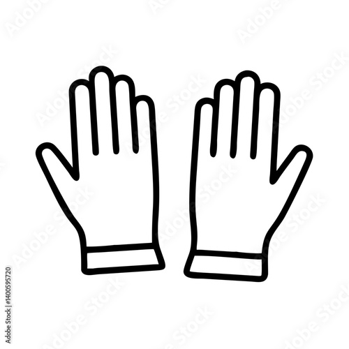 Illustration of protective gloves icon vector design for safety and hygiene equipment symbol