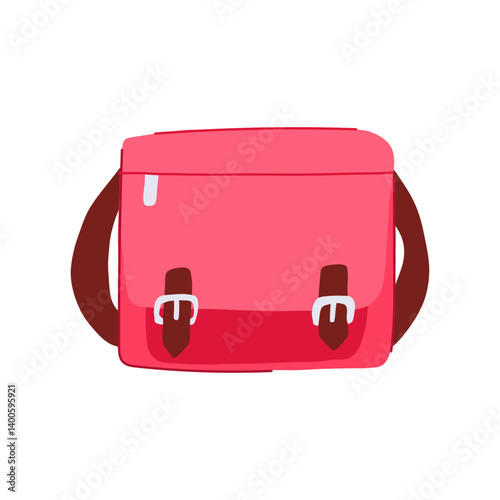 canvas messenger bag cartoon vector illustration