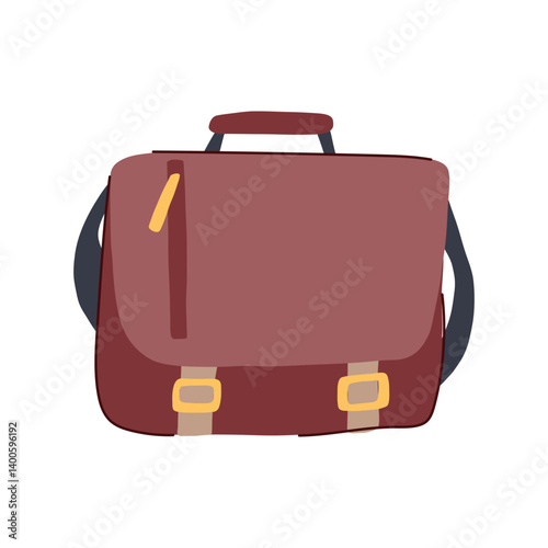 durable messenger bag cartoon vector illustration