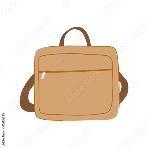 trendy messenger bag cartoon vector illustration