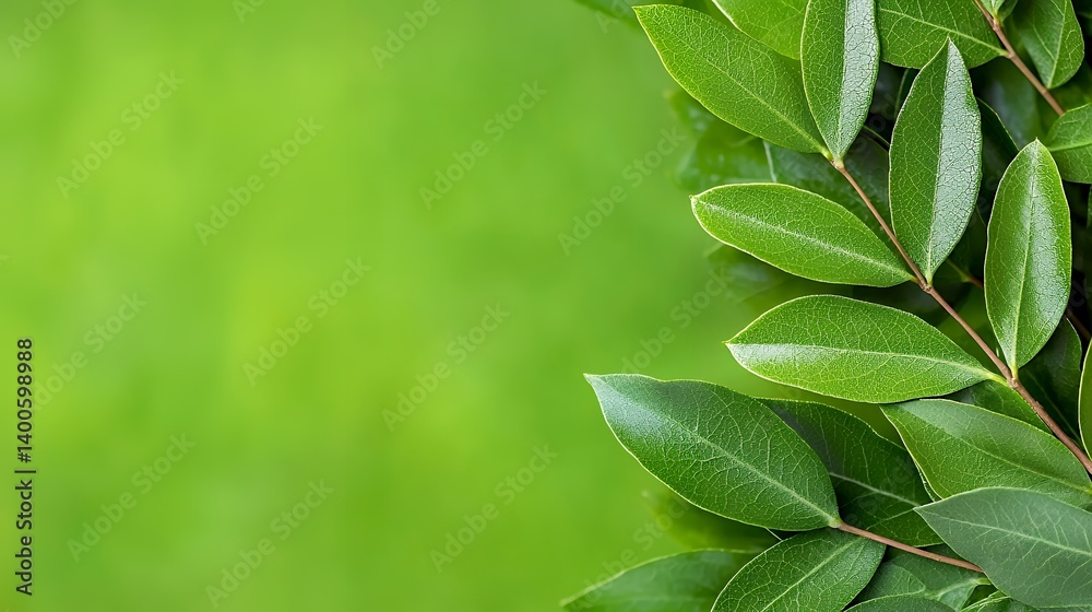 Obraz premium Close up of fresh lush green leaves