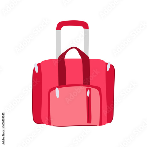 spinner rolling luggage cartoon vector illustration