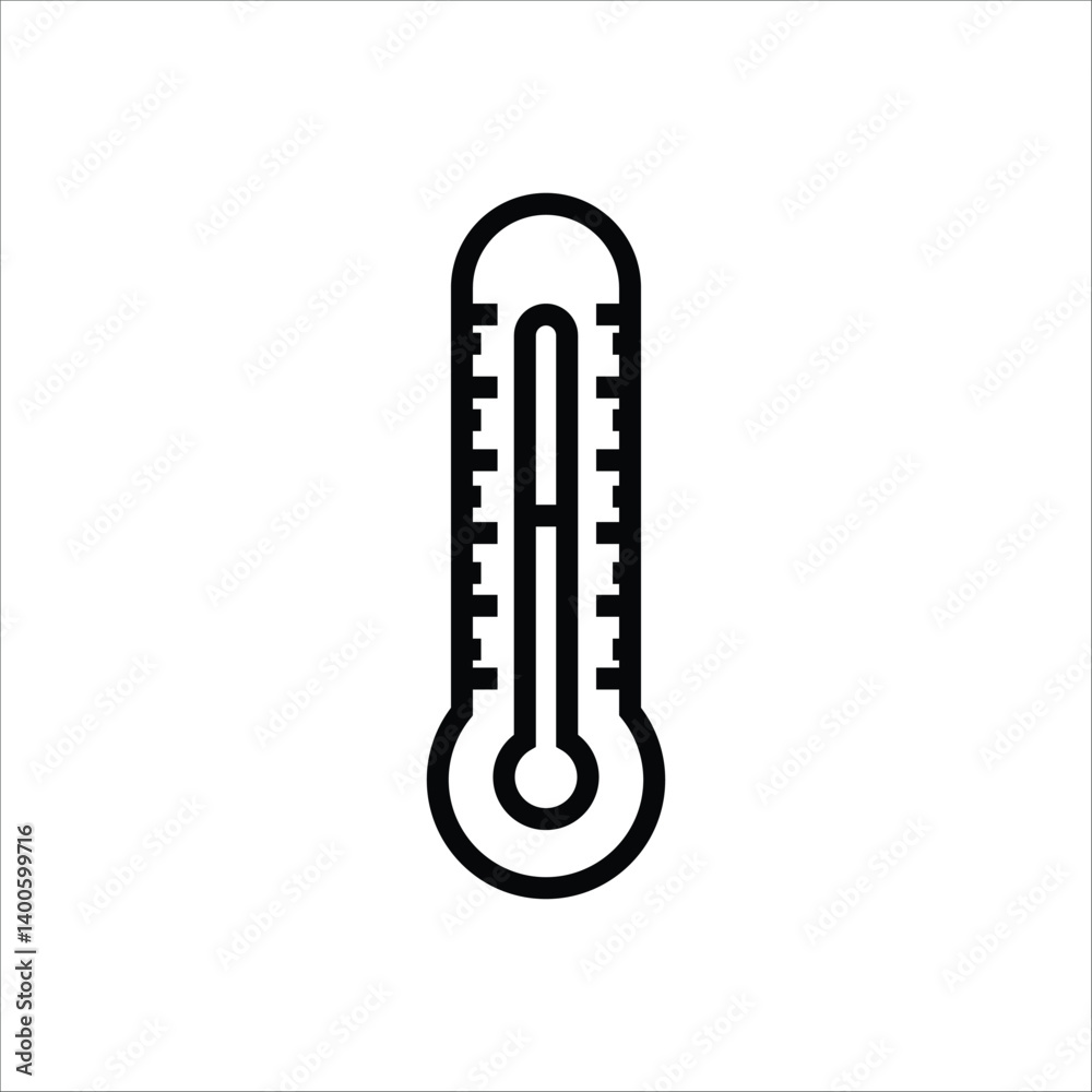 ermometer vector icon line template ermometer vector icon line template