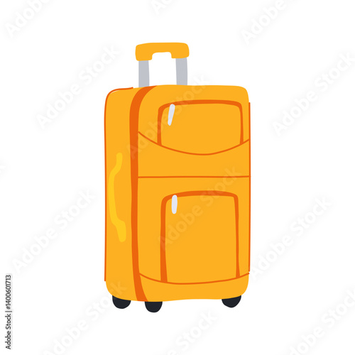 lightweight soft shell suitcase cartoon vector illustration