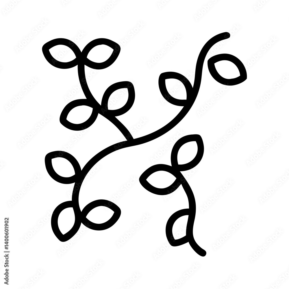 Vector floral design element with leaves and vines for decoration and ornament in black color isolated Vector floral design element with leaves and vines for decoration and ornament in black color isolated