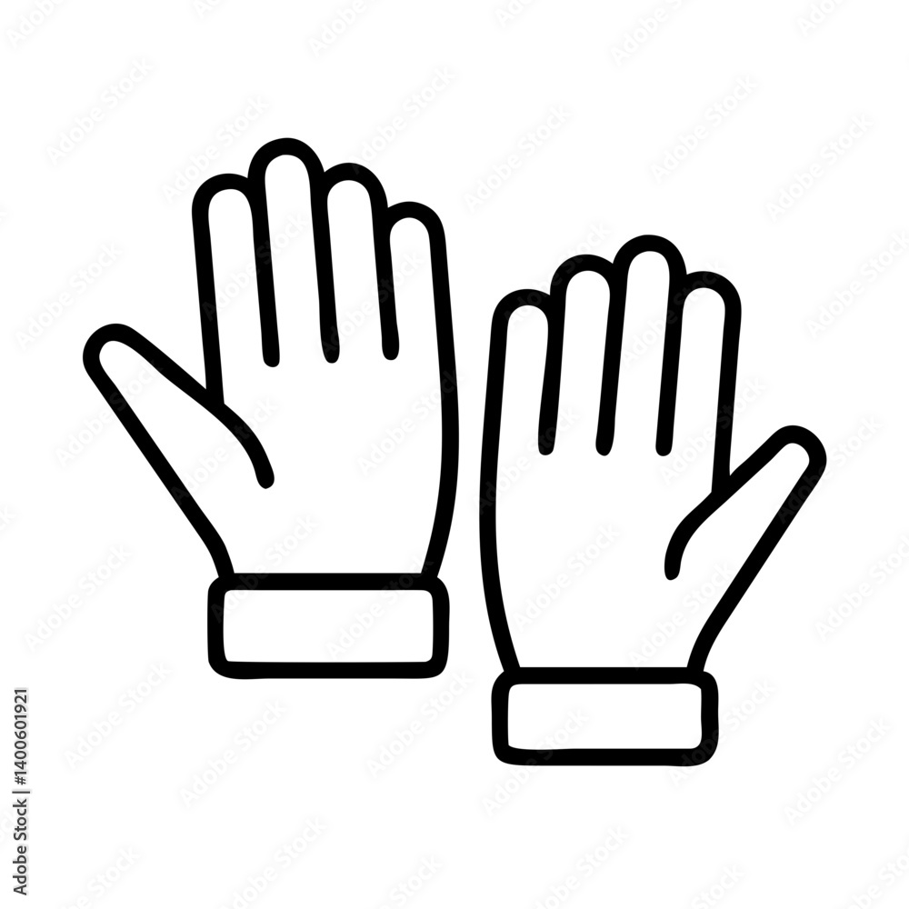 Isolated pair of protective gloves vector illustration for safety and hygiene equipment needs online Isolated pair of protective gloves vector illustration for safety and hygiene equipment needs online