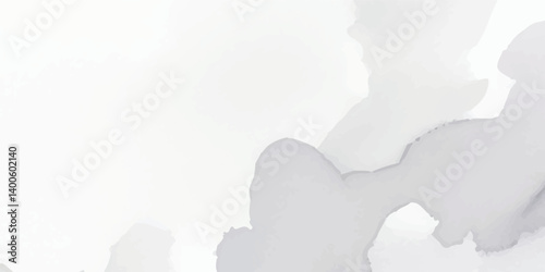 Light Gray Watercolor Stains Flowing Over a Distressed White Paper Base, Forming a Calm Yet Mysterious Abstract Scene with Vintage Texture Details"