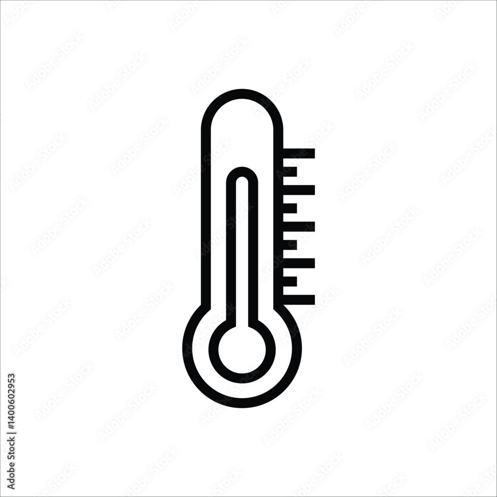 ermometer vector icon line template ermometer vector icon line template