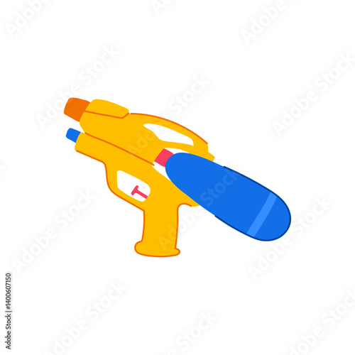 blaster water gun toy cartoon vector illustration