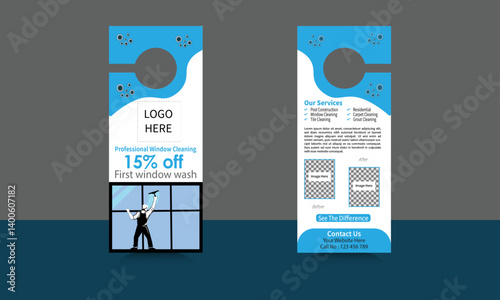 Door hanger card design with mock
