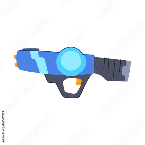 squirt water gun toy cartoon vector illustration