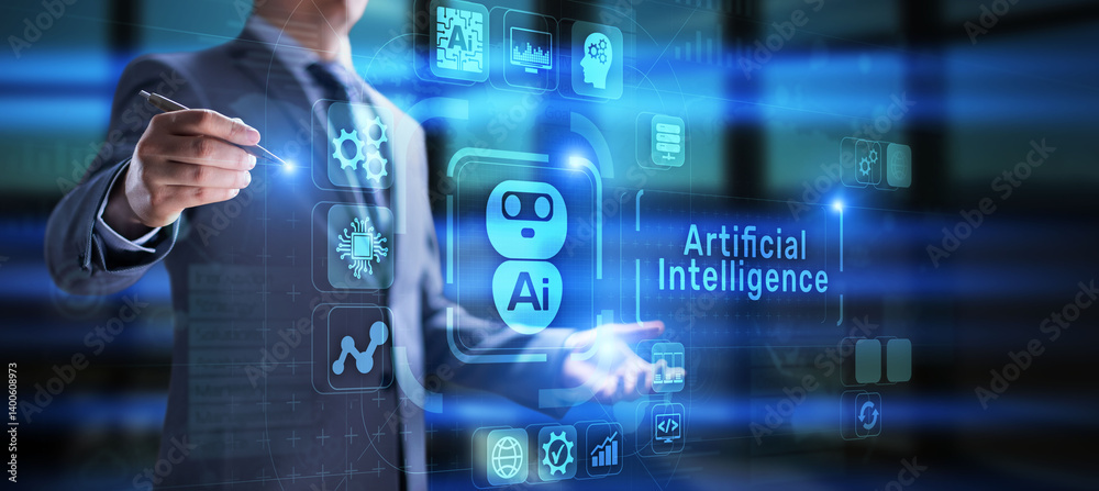 AI Artificial intelligence Neural network deep machine learning concept. AI Artificial intelligence Neural network deep machine learning concept.