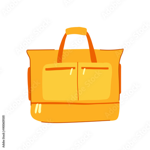 stylish weekender bag cartoon vector illustration