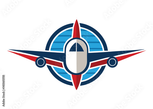 cute cartoon airplane for design. Colorful vector illustration of a smiling airplane isolated on white background