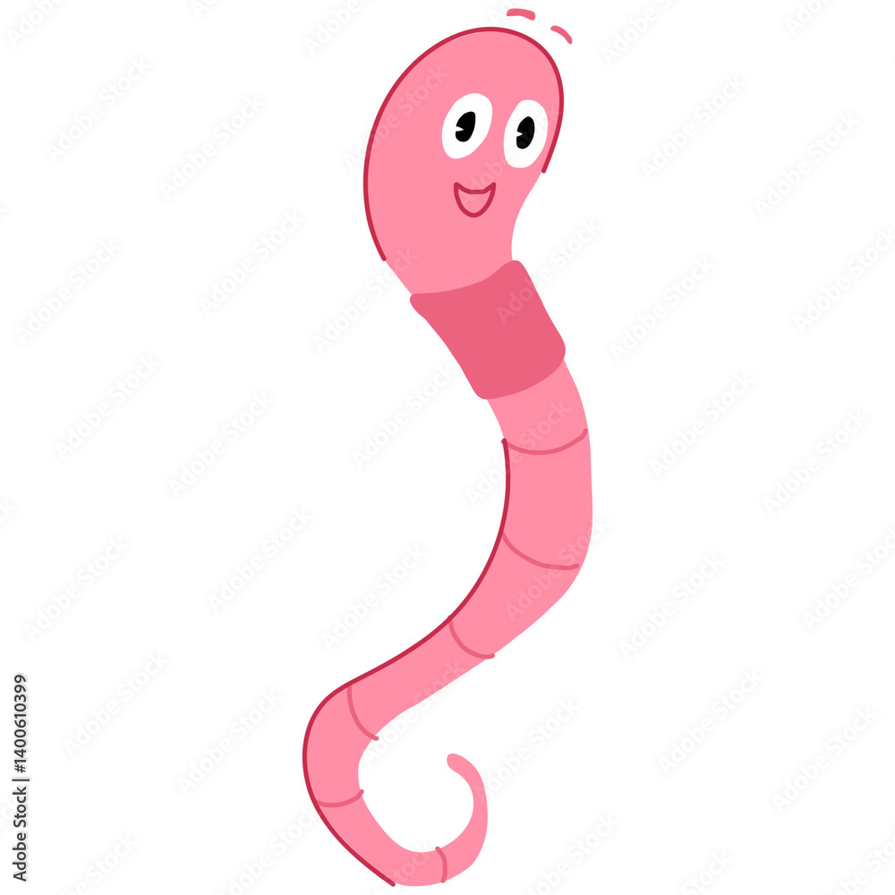 Fototapeta premium show worm cartoon cartoon vector illustration