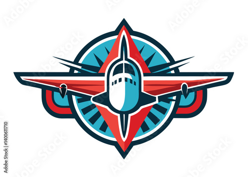 cute cartoon airplane for design. Colorful vector illustration of a smiling airplane isolated on white background