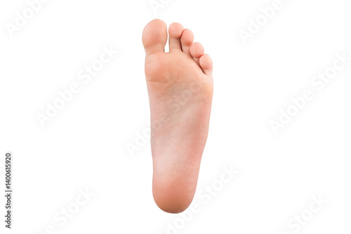 Obraz na płótnie foot isolated on white background. sole of the foot w salonie